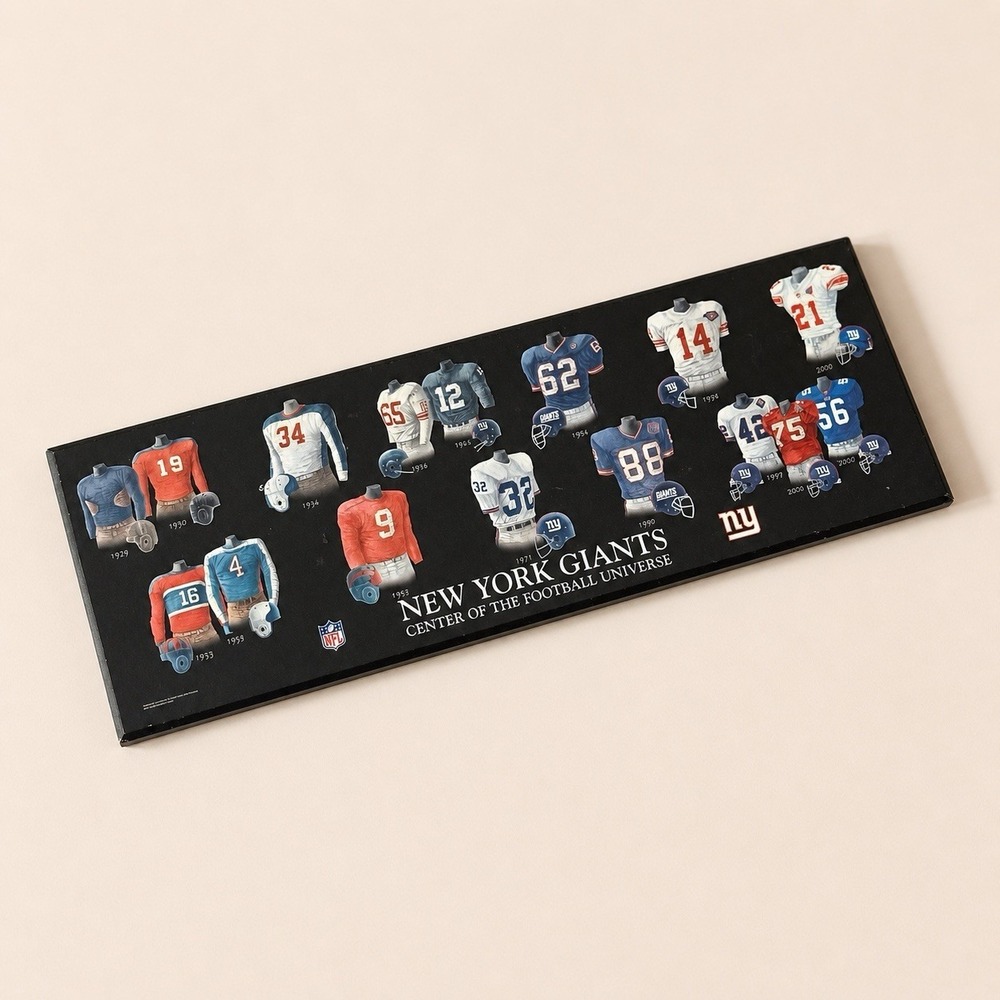 New York Giants Plaque NFL Jersey Evolution Wall‎ Decor Football Art 15"x5"